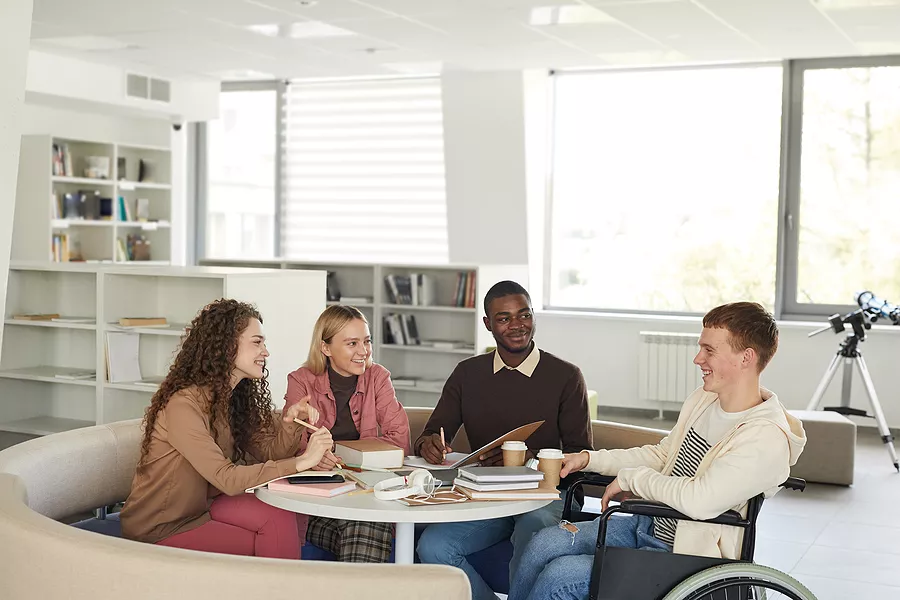 group of students and tutor